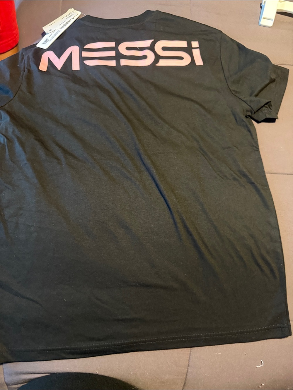 Messi black and pink t-shirt